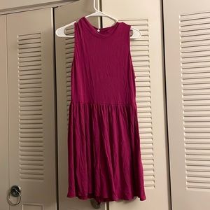 Large Magenta sleeveless dress